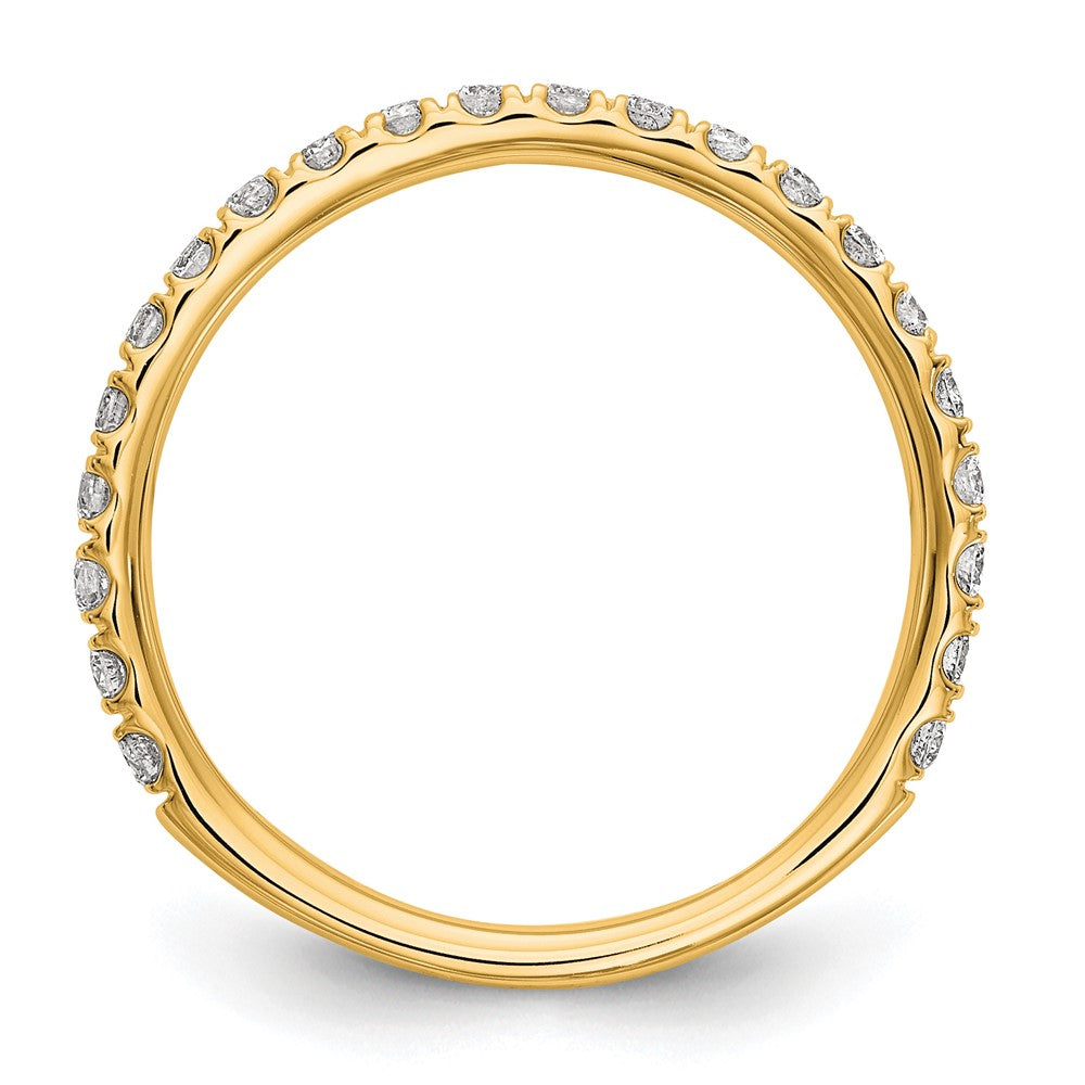 14k Yellow Gold 3/8 Ct. Lab Grown Diamond VS/SI+ G+ Wedding Band Ring