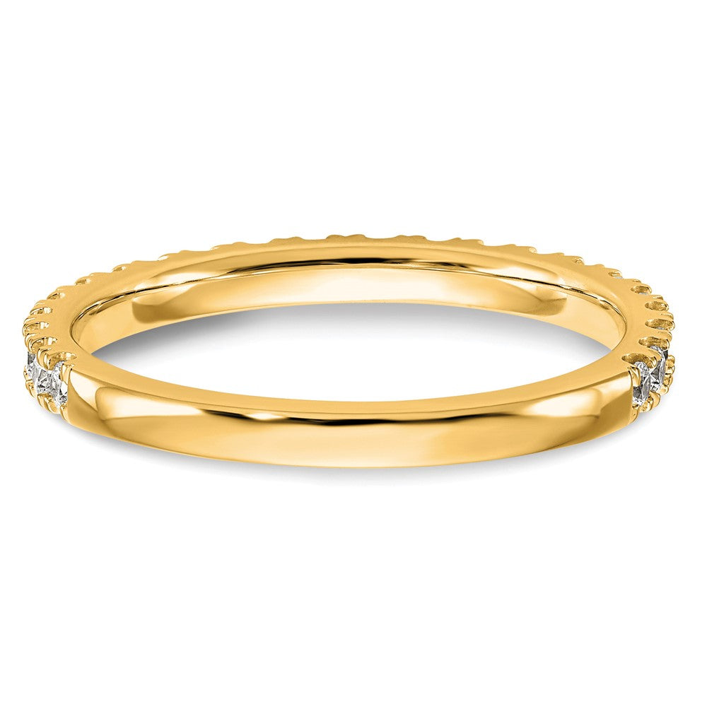 14k Yellow Gold 3/8 Ct. Lab Grown Diamond VS/SI+ G+ Complete Wedding Band