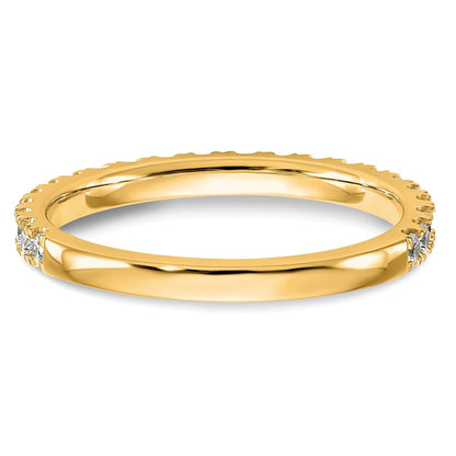 14k Yellow Gold 3/8 Ct. Lab Grown Diamond VS/SI+ G+ Complete Wedding Band