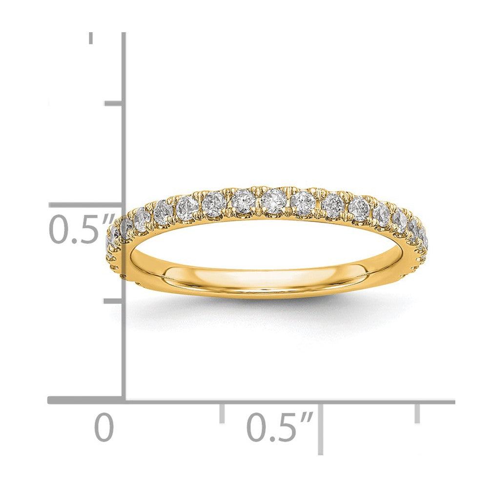 14k Yellow Gold 3/8 Ct. Lab Grown Diamond VS/SI+ G+ Wedding Band Ring