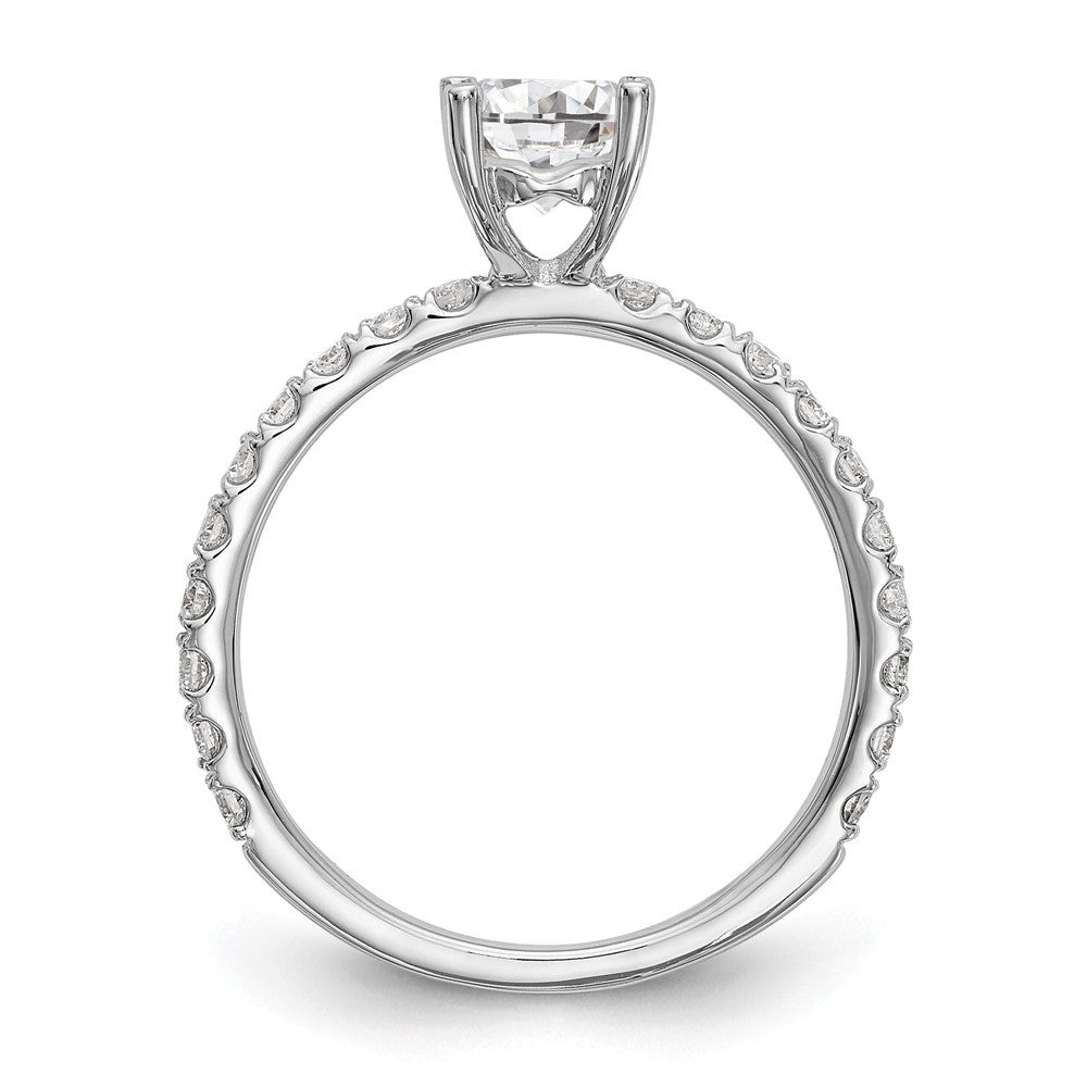 1.00ct. CZ Solid Real 14K White Gold Engagement Ring