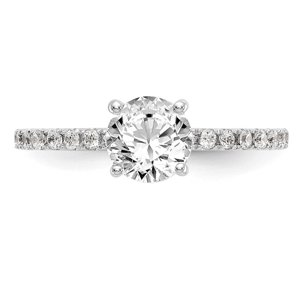 1.00ct. CZ Solid Real 14K White Gold Engagement Ring