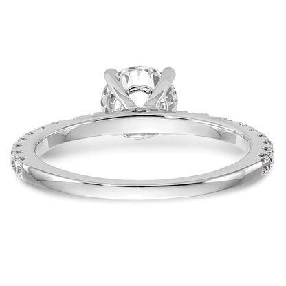 1.00ct. CZ Solid Real 14K White Gold Engagement Ring
