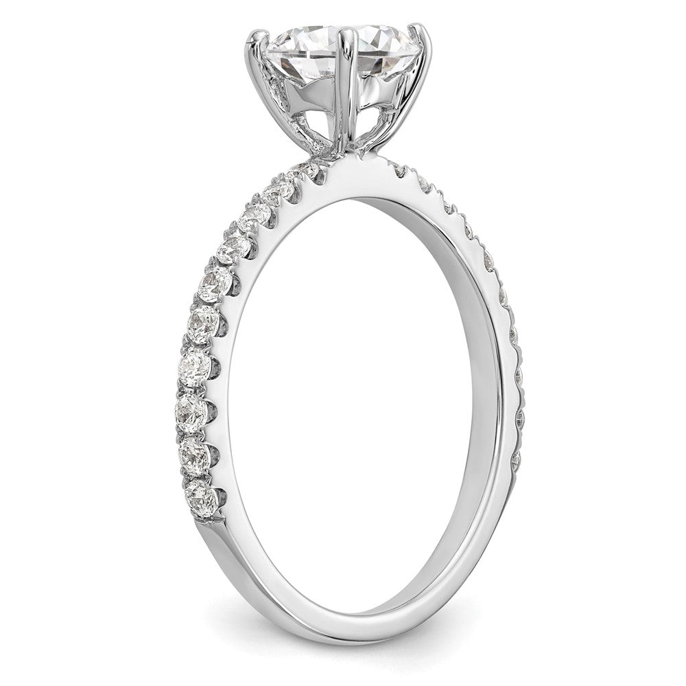 1.00ct. CZ Solid Real 14K White Gold Engagement Ring
