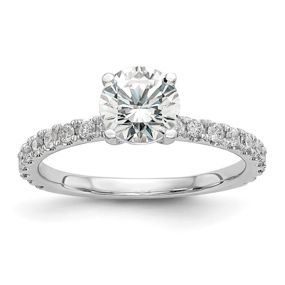 1.00ct. CZ Solid Real 14K White Gold Engagement Ring