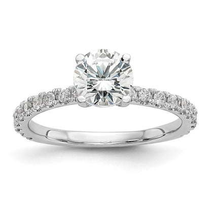 1.00ct. CZ Solid Real 14K White Gold Engagement Ring