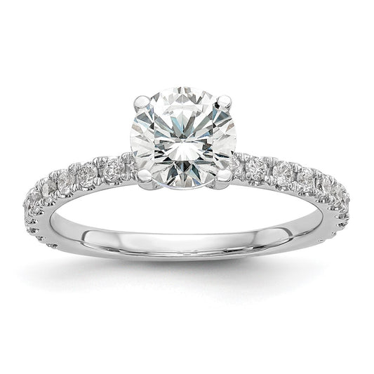 1.00ct. CZ Solid Real 14K White Gold Engagement Ring