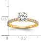 14k Yellow Gold 1/3 Ct. Lab Grown Diamond VS/SI+ G+ 1 Ct. Center Round Engagement Ring