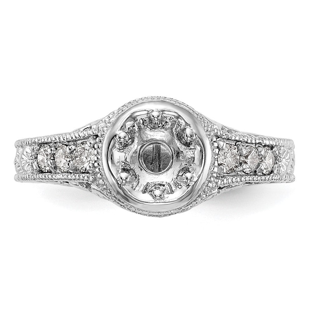 0.50ct. CZ Solid Real 14K White Gold Engagement Ring