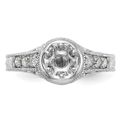0.50ct. CZ Solid Real 14K White Gold Engagement Ring