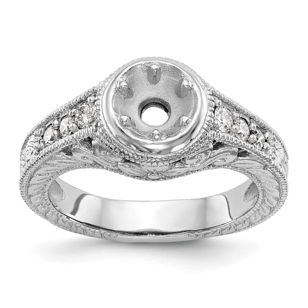 0.50ct. CZ Solid Real 14K White Gold Engagement Ring