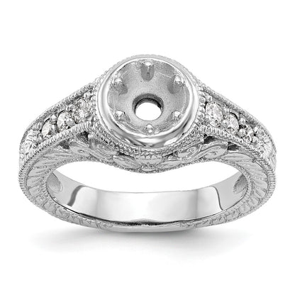 0.50ct. CZ Solid Real 14K White Gold Engagement Ring