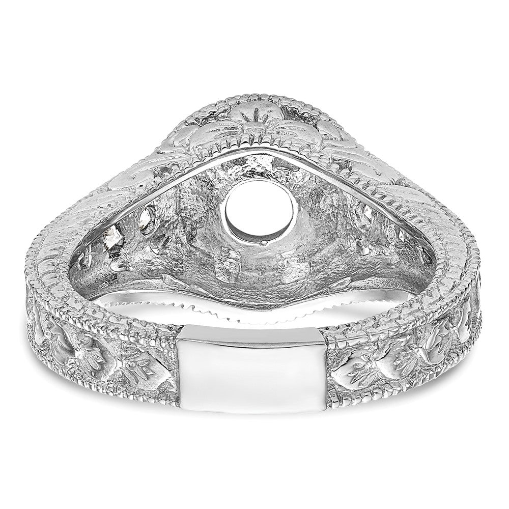 14K White Gold Simulated Diamond Engagement Ring