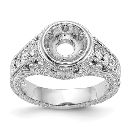 14K White Gold Simulated Diamond Engagement Ring