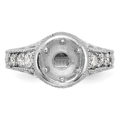 14K White Gold Simulated Diamond Engagement Ring
