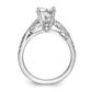 14k White Gold 3/8 Ct. Lab Grown Diamond VS/SI+ G+ 3/4 Ct. Center Round Channel Set Shared Prong Engagement Ring