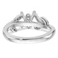 14k White Gold 3/8 Ct. Lab Grown Diamond VS/SI+ G+ 3/4 Ct. Center Round Channel Set Shared Prong Engagement Ring