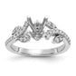 14k White Gold 3/8 Ct. Lab Grown Diamond VS/SI+ G+ 3/4 Ct. Center Round Channel Set Shared Prong Engagement Ring