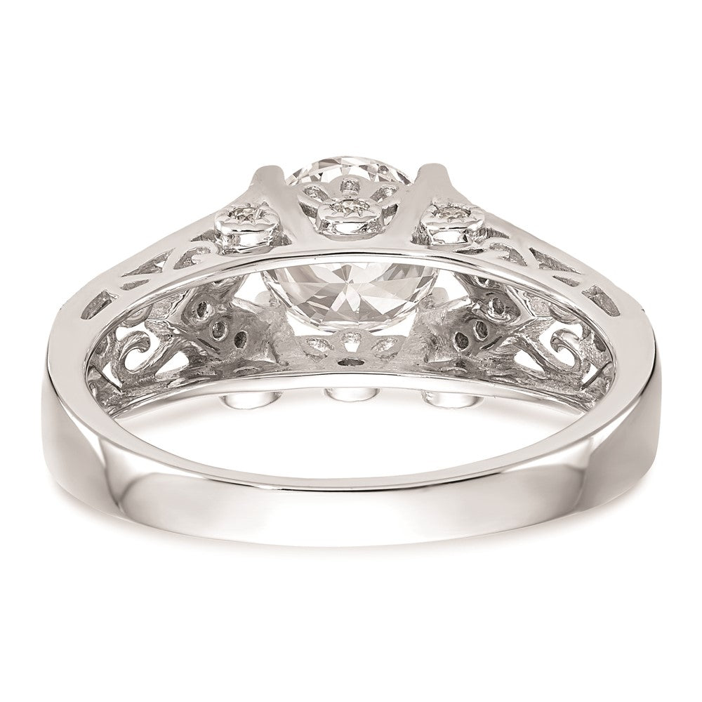 1.00ct. CZ Solid Real 14K White Gold Engagement Ring