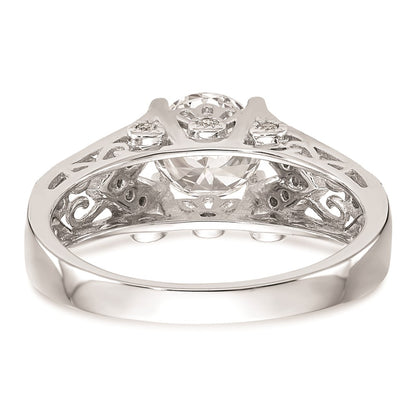 1.00ct. CZ Solid Real 14K White Gold Engagement Ring