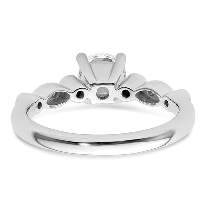 14K White Gold Simulated Diamond Engagement Ring