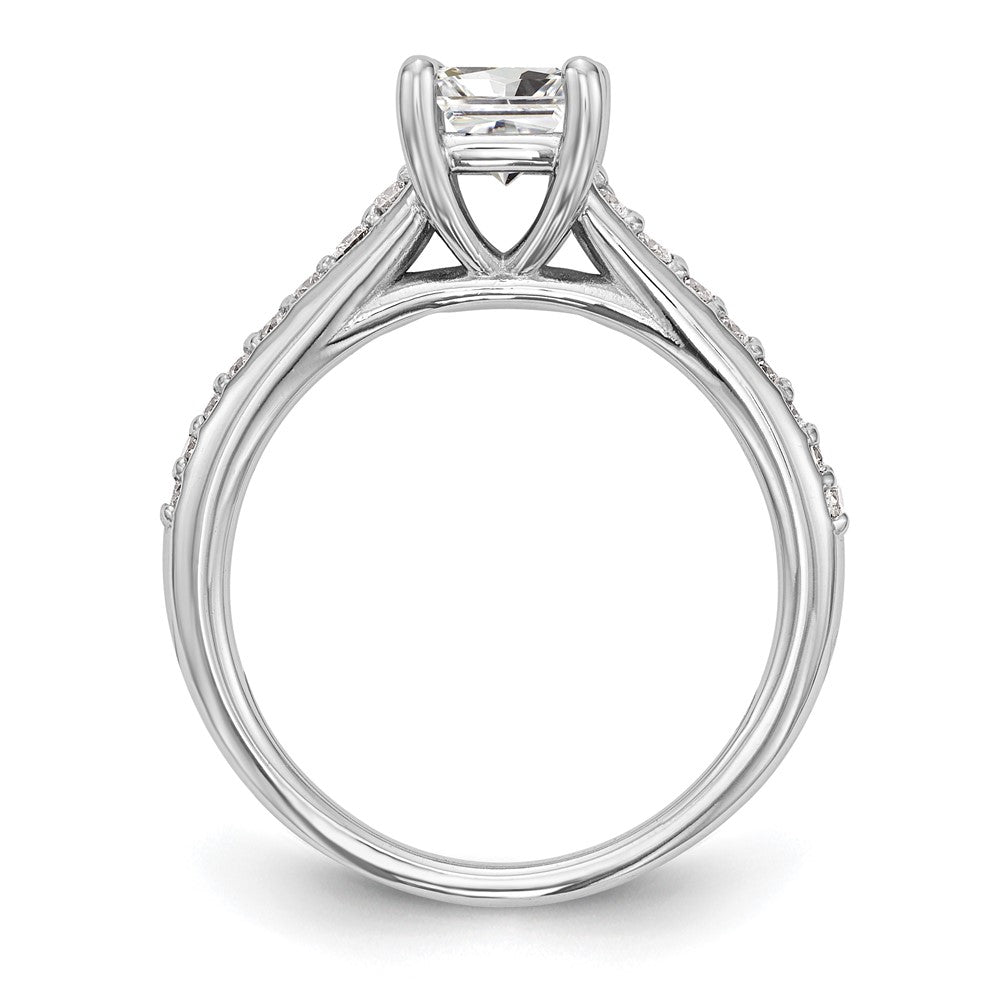 14K White Gold Simulated Diamond Engagement Ring