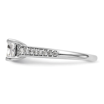 14K White Gold Simulated Diamond Engagement Ring