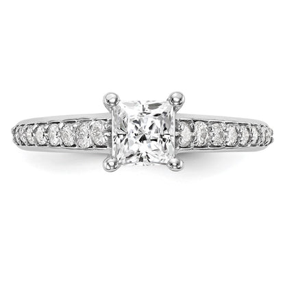 14K White Gold Simulated Diamond Engagement Ring