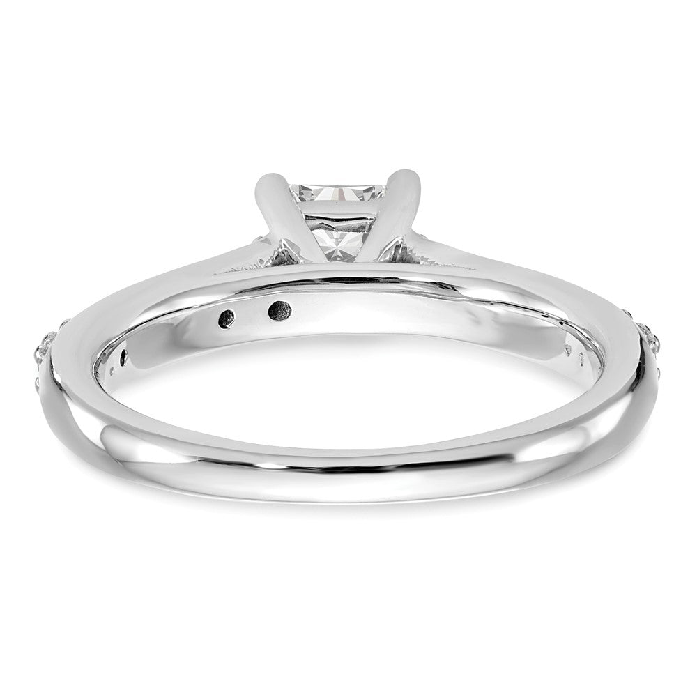 14K White Gold Simulated Diamond Engagement Ring