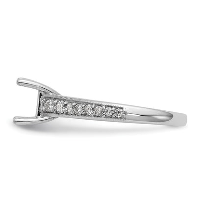 14K White Gold Simulated Diamond Engagement Ring
