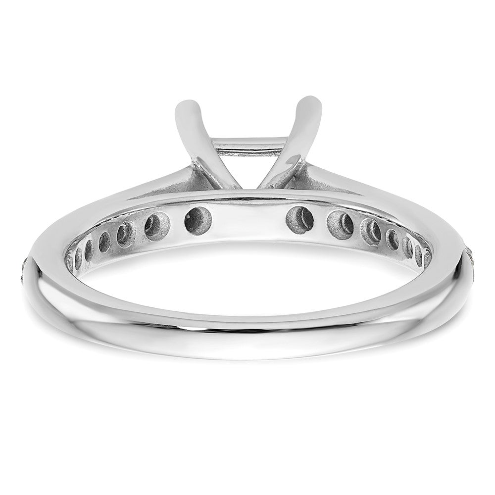 14K White Gold Simulated Diamond Engagement Ring