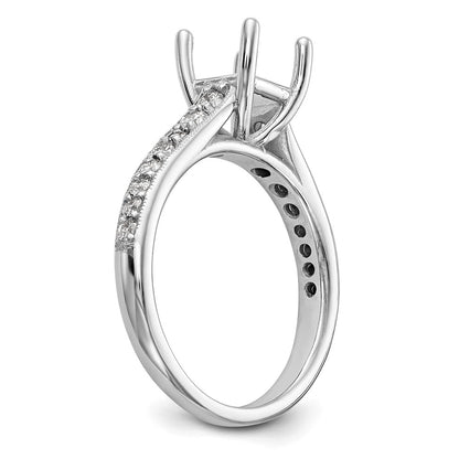 14K White Gold Simulated Diamond Engagement Ring