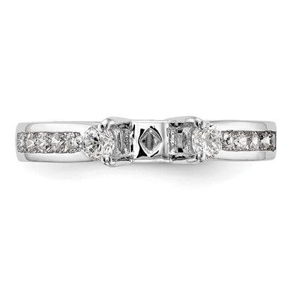 14k White Gold 1/2 Ct. Lab Grown Diamond VS/SI+ G+ Peg Set Engagement Ring
