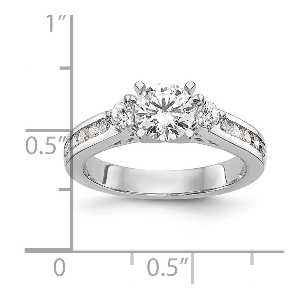 14k White Gold 1/2 Ct. Lab Grown Diamond VS/SI+ G+ Peg Set Engagement Ring