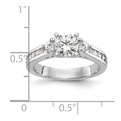 14k White Gold 1/2 Ct. Lab Grown Diamond VS/SI+ G+ Peg Set Engagement Ring