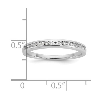 14K White Gold Peg Set 1/5 Carat Channel Diamond Semi Mount Engagement Ring