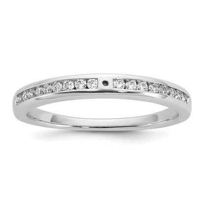 14K White Gold Peg Set 1/5 Carat Channel Diamond Semi Mount Engagement Ring