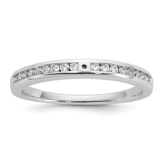 14K White Gold Peg Set 1/5 Carat Channel Diamond Semi Mount Engagement Ring