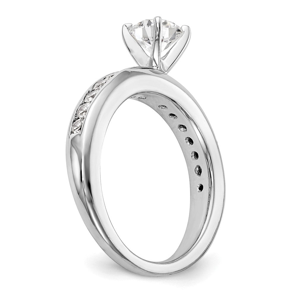 14K White Gold Lab Grown Diamond VS/SI FGH Complete Engagement Ring