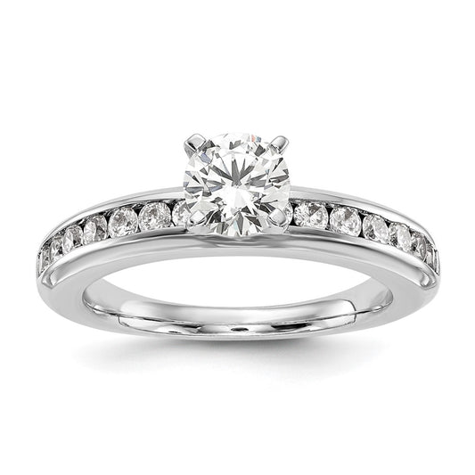 14K White Gold Lab Grown Diamond VS/SI+ G+ Complete Engagement Ring