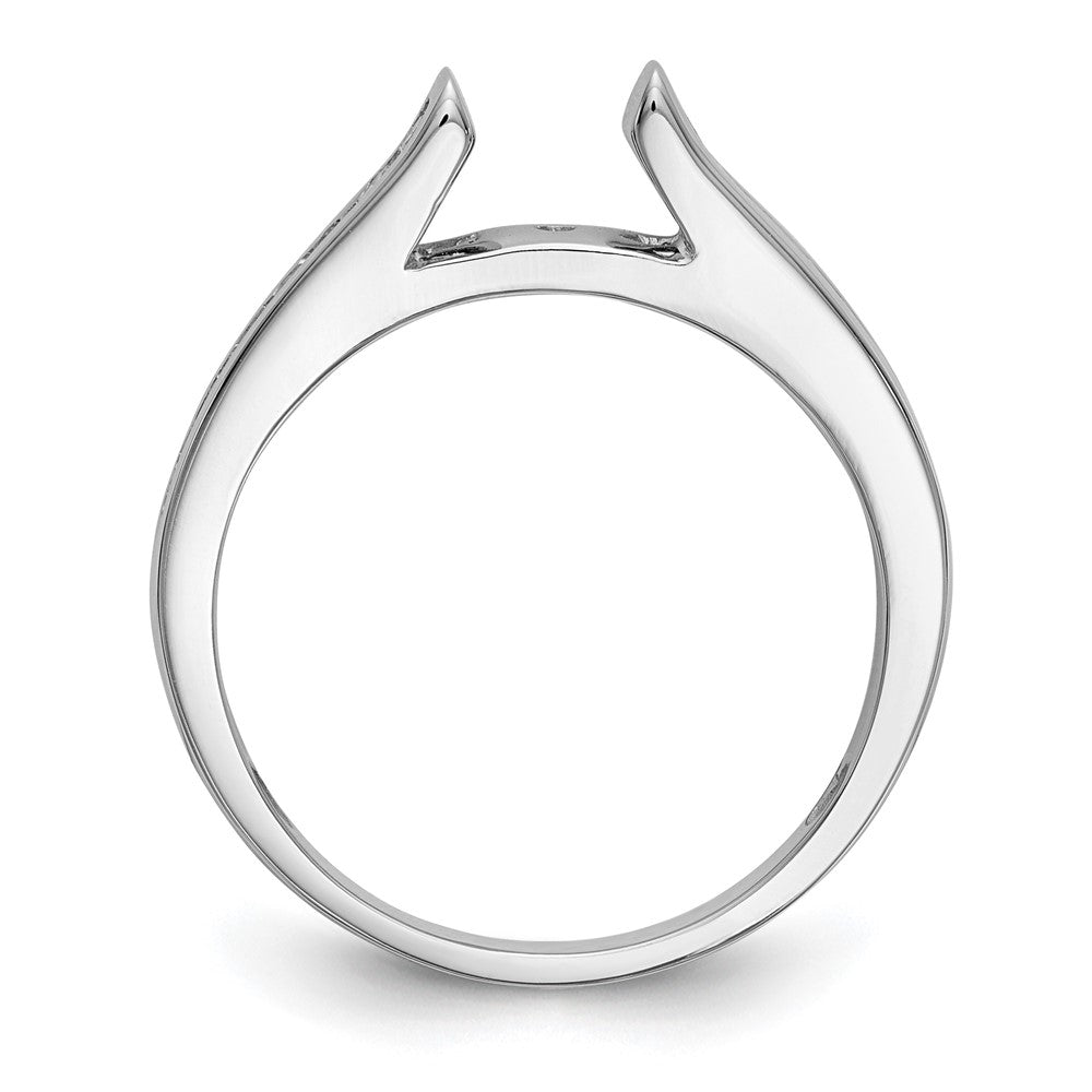 14k White Gold 5/8 Ct. Lab Grown Diamond VS/SI+ G+ 1 Ct. Center Round Shared Prong Engagement Ring