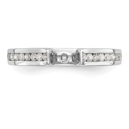 14k White Gold 5/8 Ct. Lab Grown Diamond VS/SI+ G+ 1 Ct. Center Round Shared Prong Engagement Ring