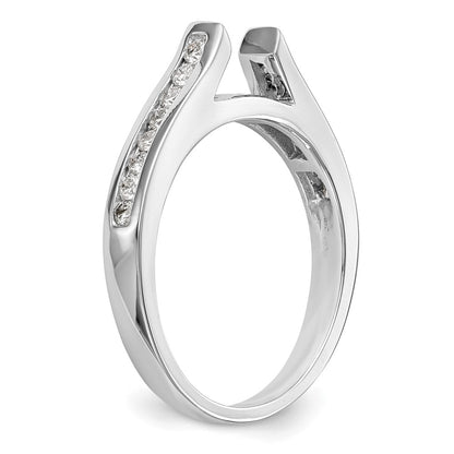 14k White Gold 3/8 Ct. Lab Grown Diamond VS/SI+ G+ 1 Ct. Center Round Shared Prong Engagement Ring