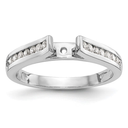 14k White Gold 5/8 Ct. Lab Grown Diamond VS/SI+ G+ 1 Ct. Center Round Shared Prong Engagement Ring