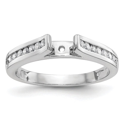 14k White Gold 3/8 Ct. Lab Grown Diamond VS/SI+ G+ 1 Ct. Center Round Shared Prong Engagement Ring