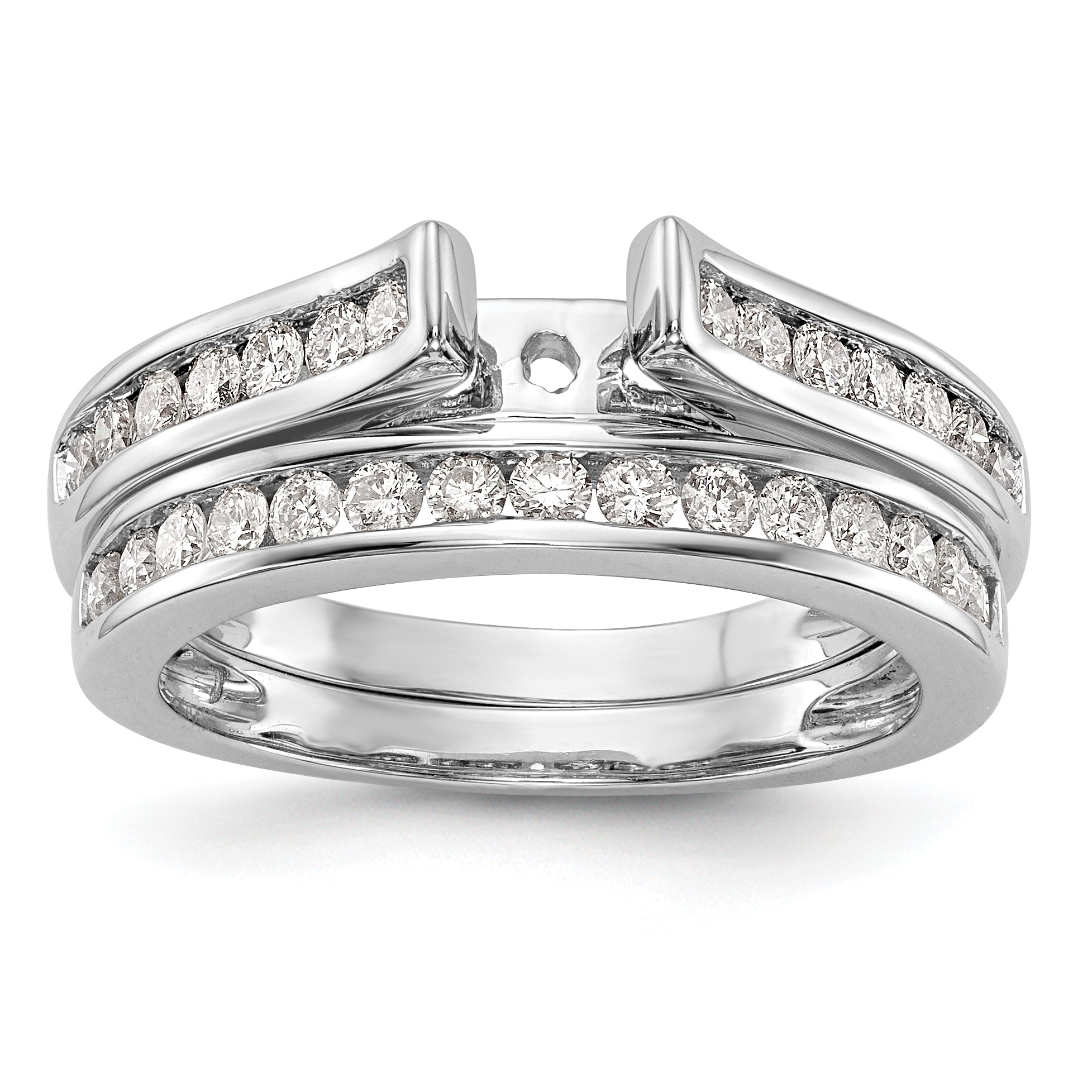 14k White Gold 1/3 Ct. Lab Grown Diamond VS/SI+ G+ Peg Set Engagement Ring