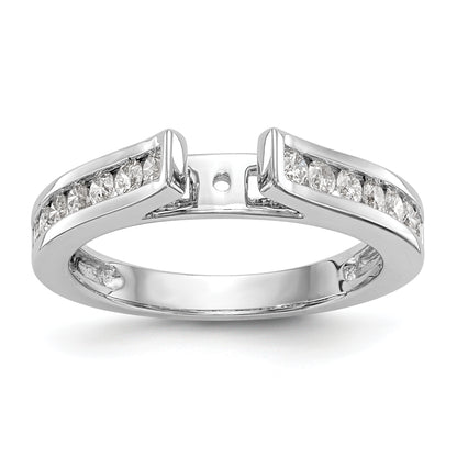 14k White Gold 1/2 Ct. Lab Grown Diamond VS/SI+ G+ Peg Set Engagement Ring