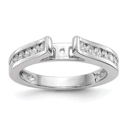 14k White Gold 1/2 Ct. Lab Grown Diamond VS/SI+ G+ Semi Mount Peg Set Engagement Ring