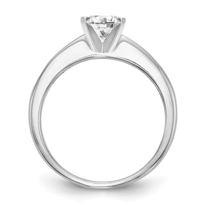 14K White Gold Peg Set 3/8 Carat Channel Princess Diamond Semi Mount Engagement Ring