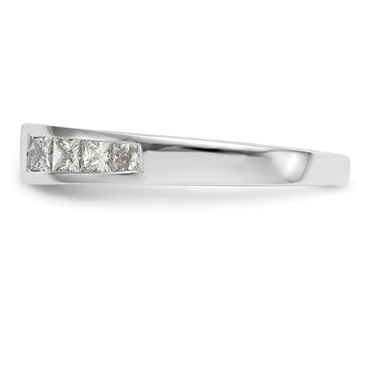 14K White Gold Peg Set 3/4 Carat Channel Princess Diamond Semi Mount Engagement Ring